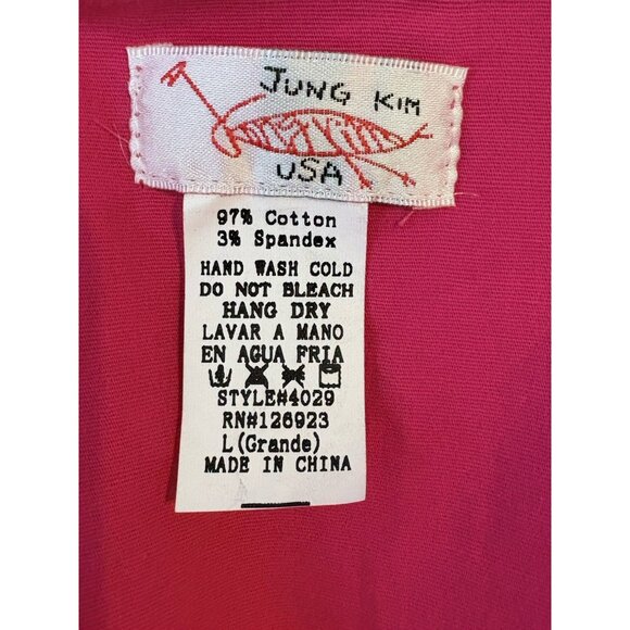 Y2K Vintage Pink Rare Jung Kim USA Babydoll Cinch Waist Top 90’s Button Down - Picture 10 of 10